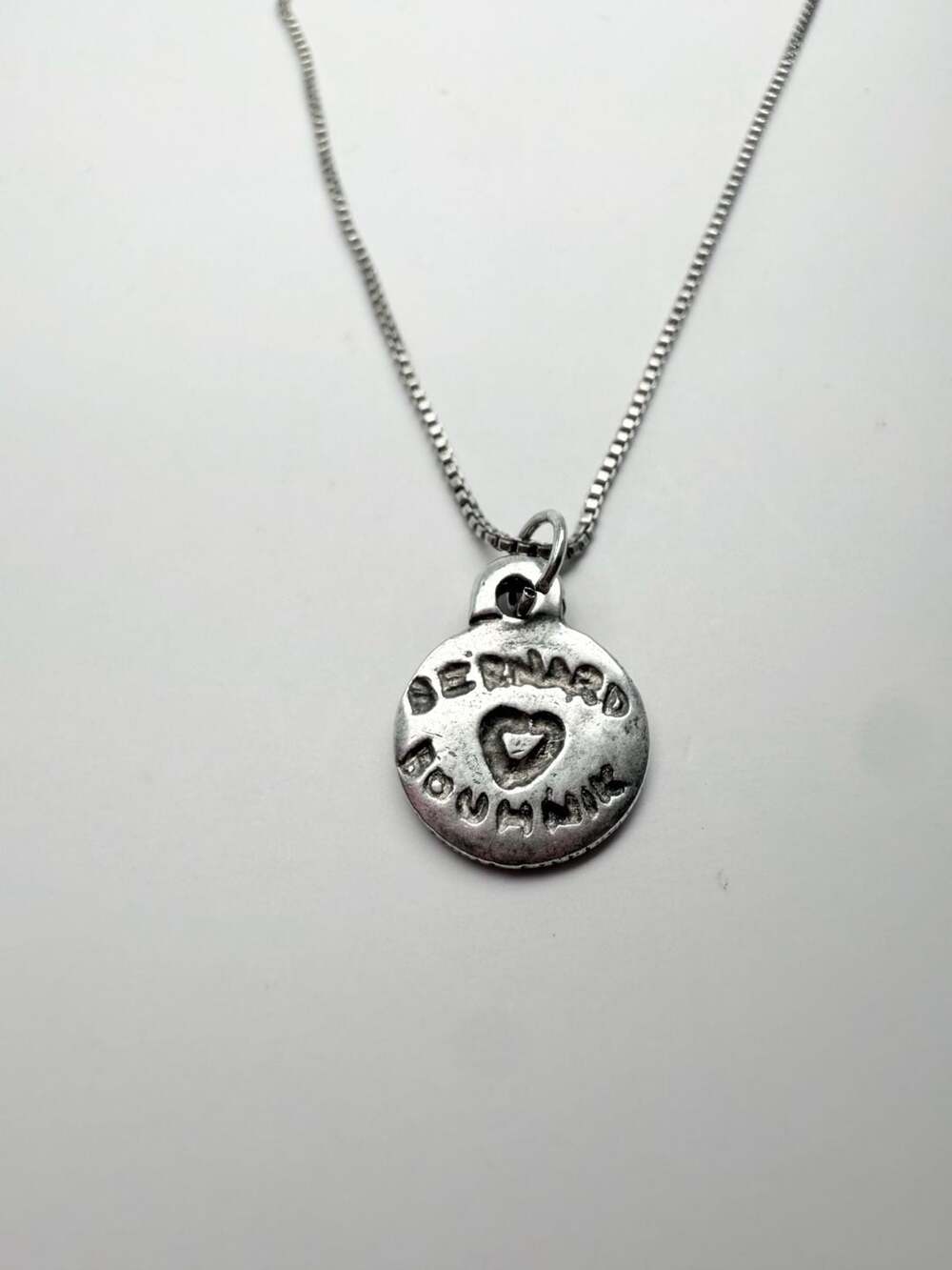 Metal Pointus Paris Bernard Bouhmik Sterling Silver Necklace